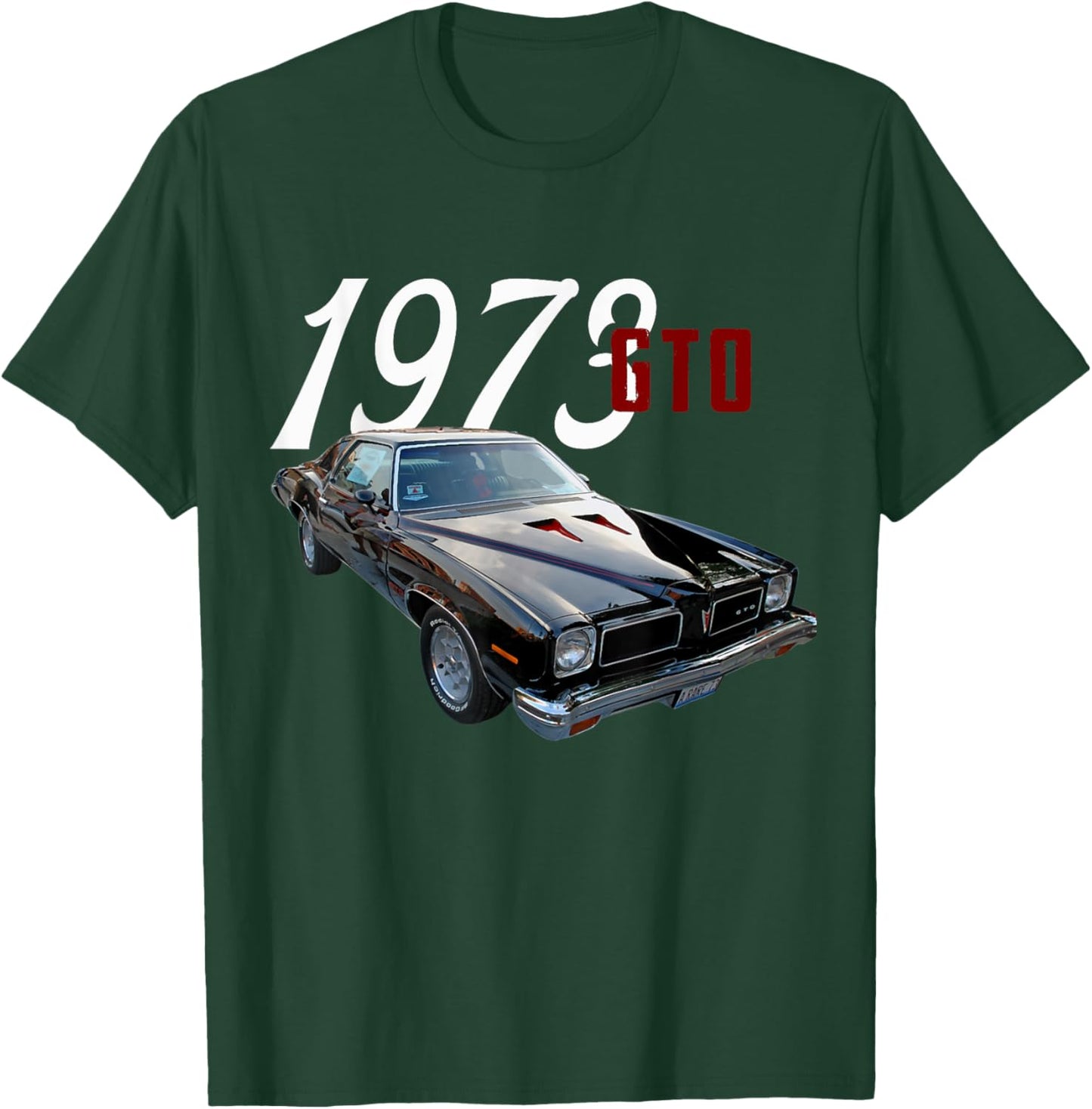 1973 73 GTO Classic Car Old School Muscle Car T-Shirt - T-Shirt | Forest
