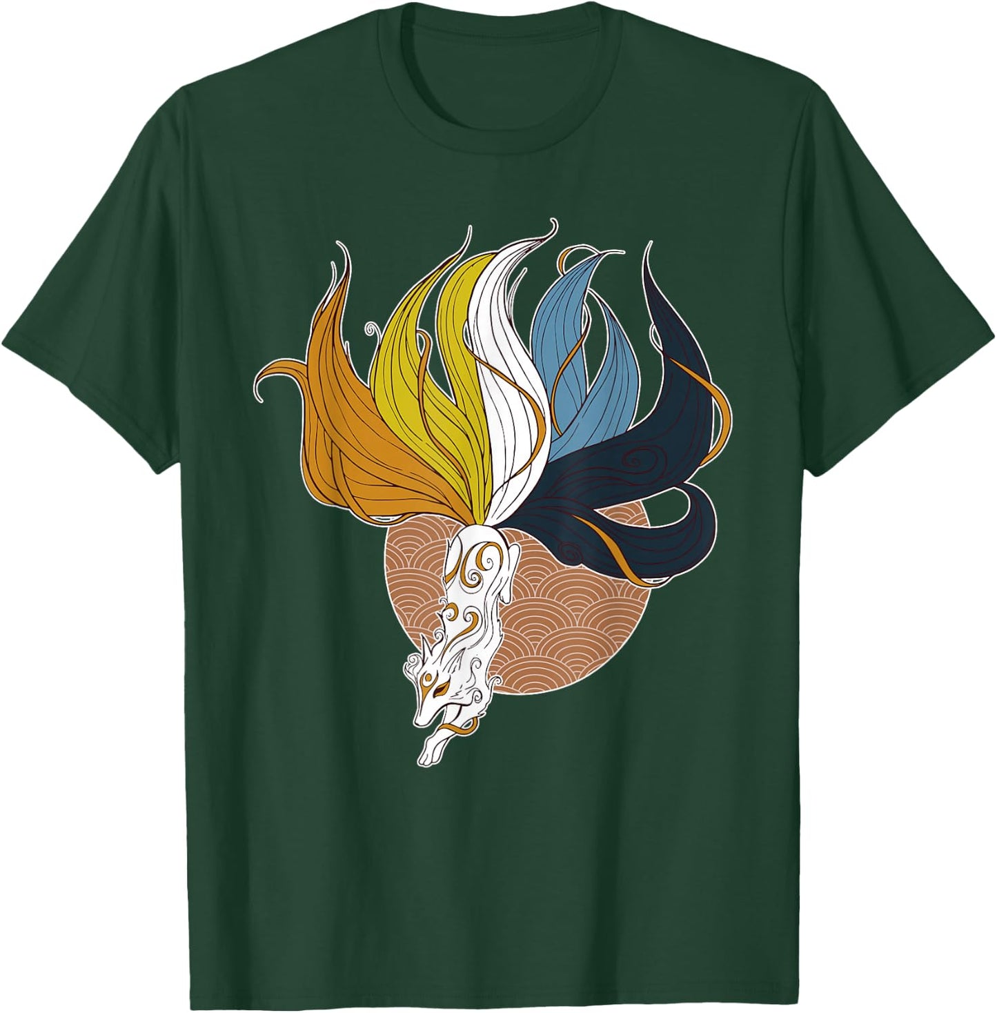 Aroace Kitsune Asexual Aromantic Pride Flag Aro Ace Gay Fox T-Shirt - T-Shirt | Forest