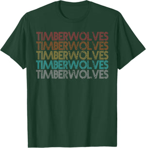 Retro Vintage Timberwolves T-Shirt - T-Shirt | Forest