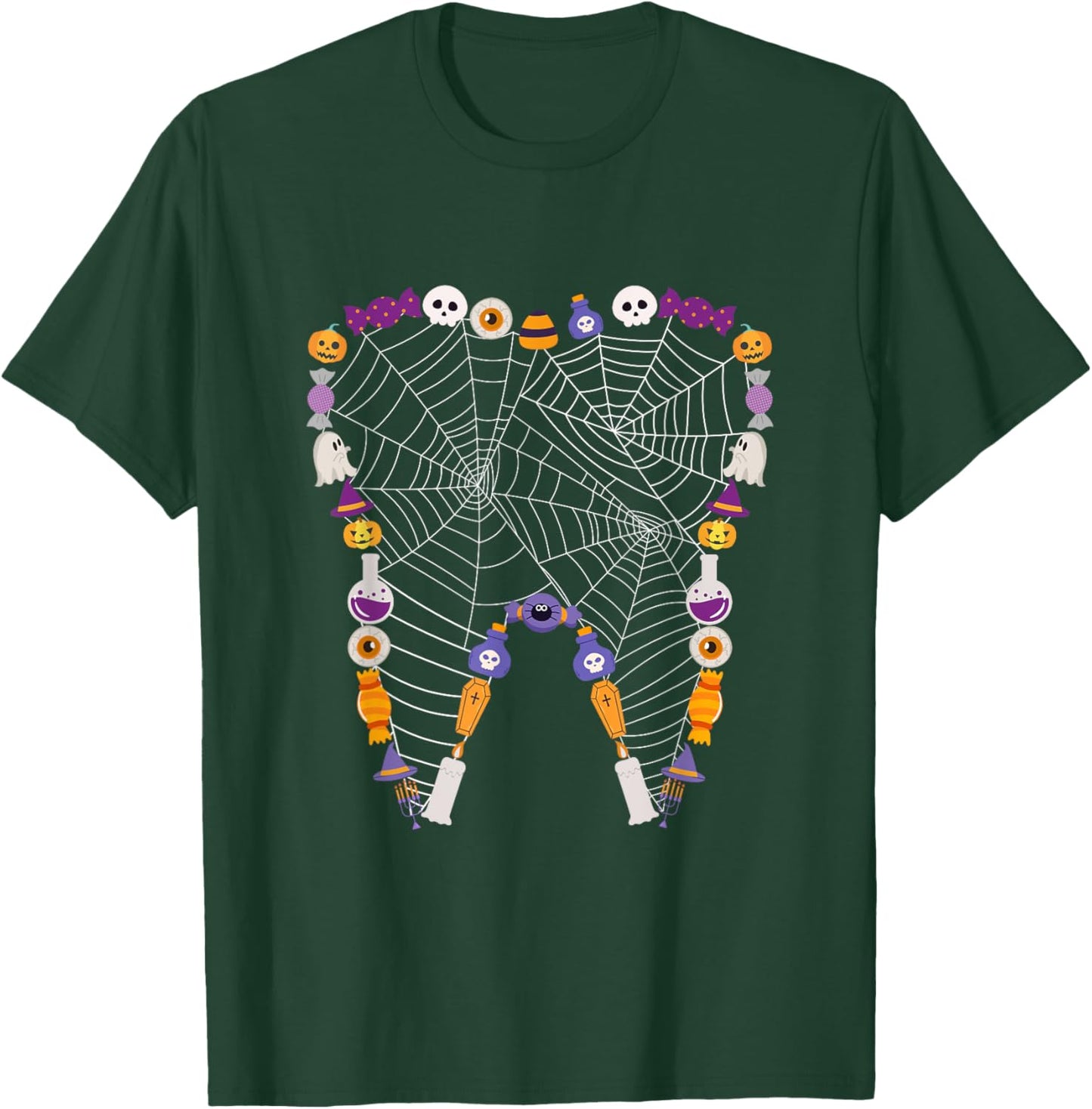 Tooth Halloween Costume Dentist Dental Squad T-Shirt - T-Shirt | Forest