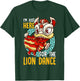 Chinese New Year 2025 Lion Dance Boy Girl Kids Red Orange T-Shirt - T-Shirt | Forest
