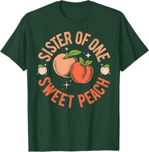 Sister First Birthday One Sweet Peach Bday Family Matching T-Shirt - T-Shirt | Forest