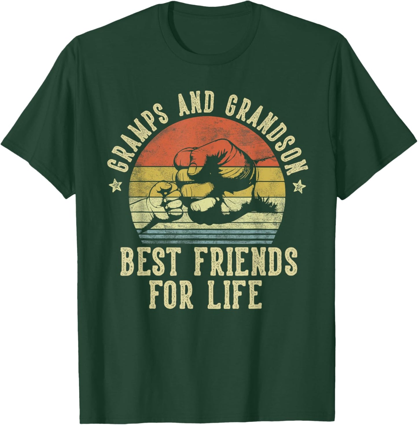 Gramps and Grandson Best Friends for Life Funny Gramps T-Shirt - T-Shirt | Forest