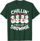 Snowman Christmas Chillin' With My Snowmie Men Women Kids T-Shirt - T-Shirt | Forest