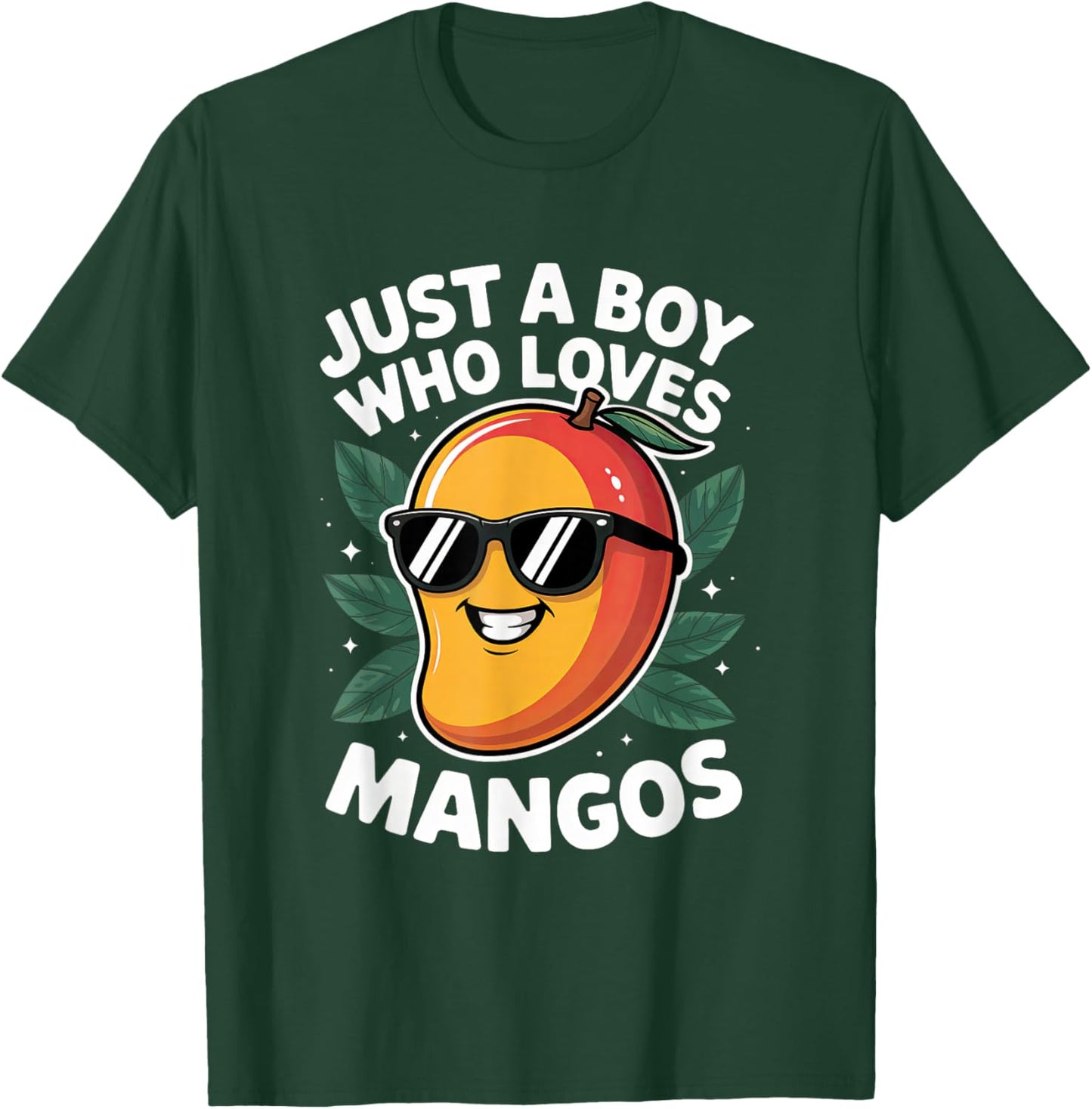 Just a Boy Who Loves Mangos Mango Fruit Men Boys Kds Teens T-Shirt - T-Shirt | Forest