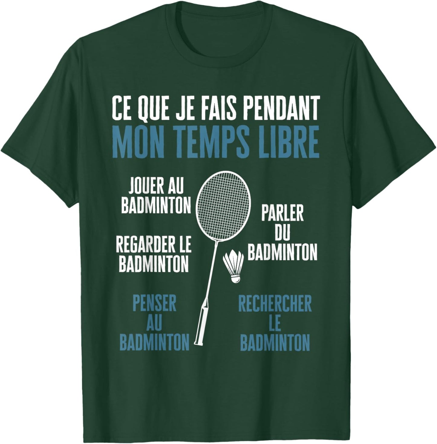 Boys Funny Play Badminton Watch The Badminton , Black, S T-Shirt - T-Shirt | Forest