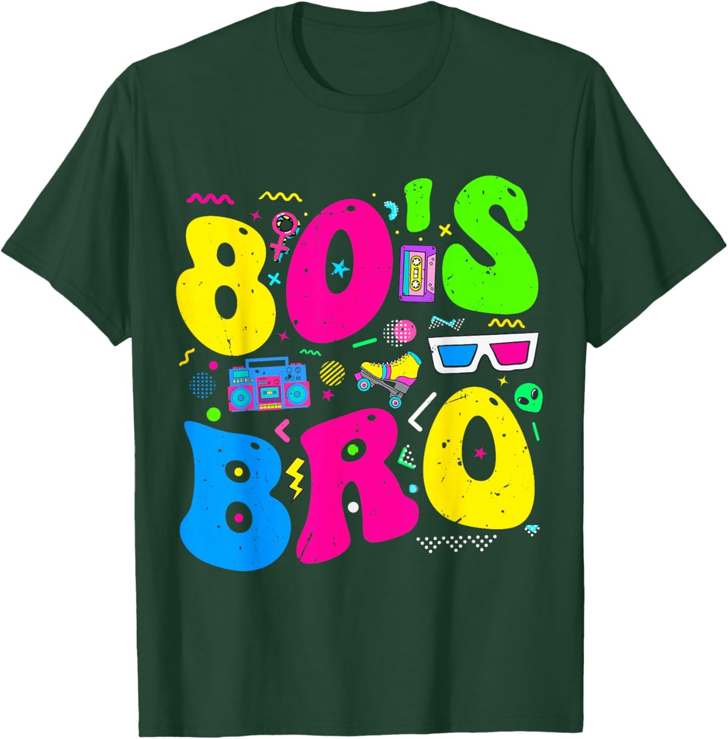 This is My 80s Bro 80's 90's Theme Party Outfit 80s Costume T-Shirt - T-Shirt | Forest