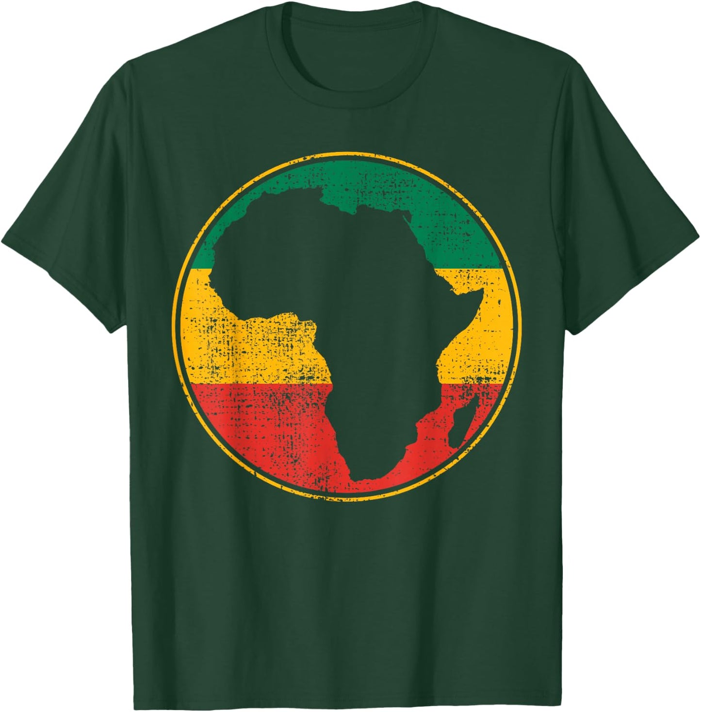 Africa Vintage Retro Map Tanzania Namibia Kenya T-Shirt - T-Shirt | Forest
