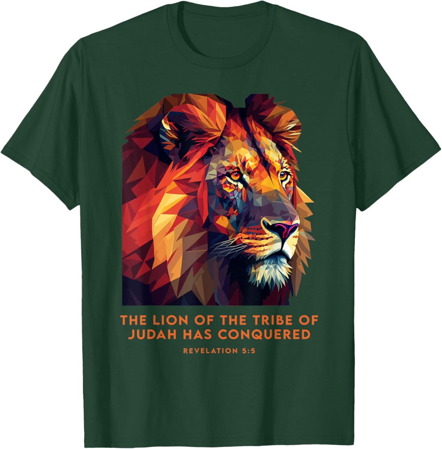 Lion of Judah Jesus Revelation Bible Verse Christian T-Shirt - T-Shirt | Forest