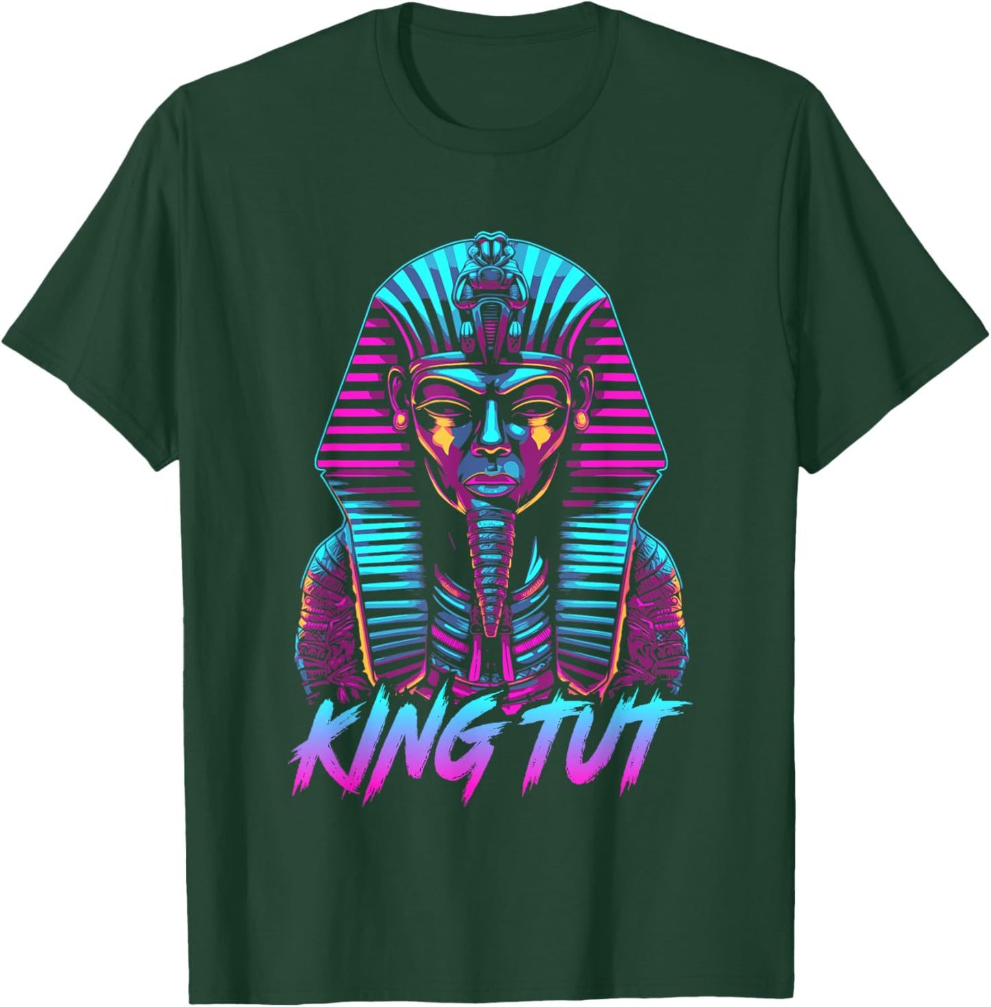 Egyptian Pharaoh Ancient Egypt King Tut Tutankhamun Retro T-Shirt - T-Shirt | Forest