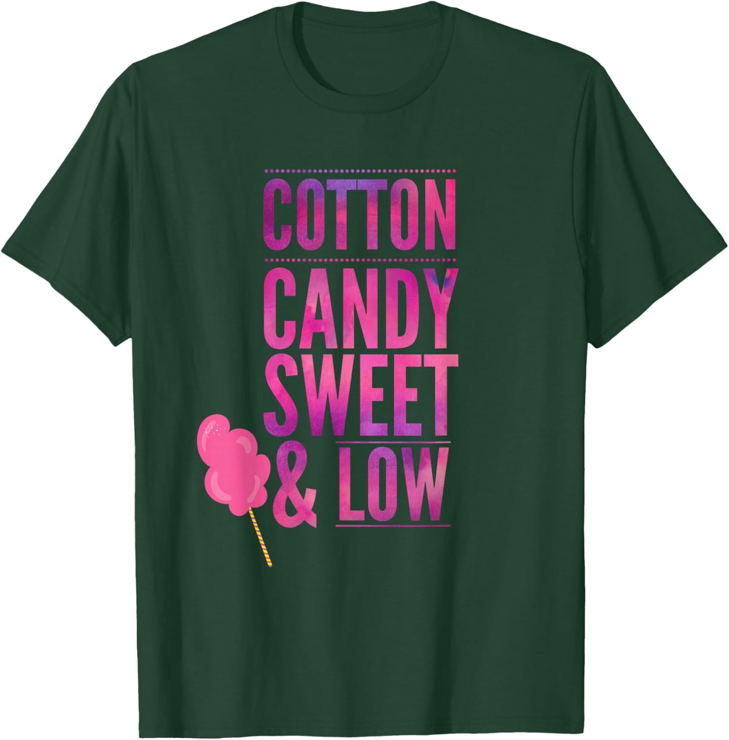 Funny Cotton Candy Sweet & Low Girls Gift T-Shirt - T-Shirt | Forest