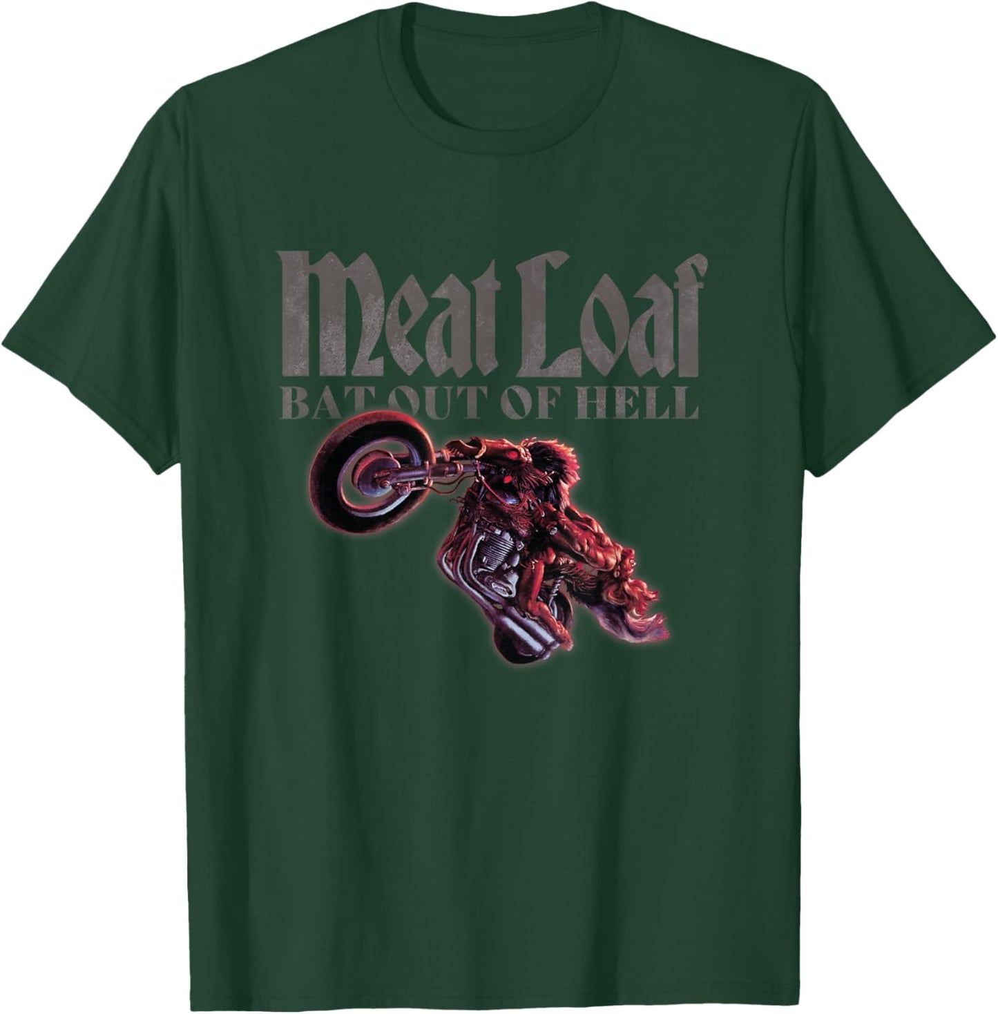 Meat Loaf Bat Out of Hell Bike T-Shirt - T-Shirt | Forest
