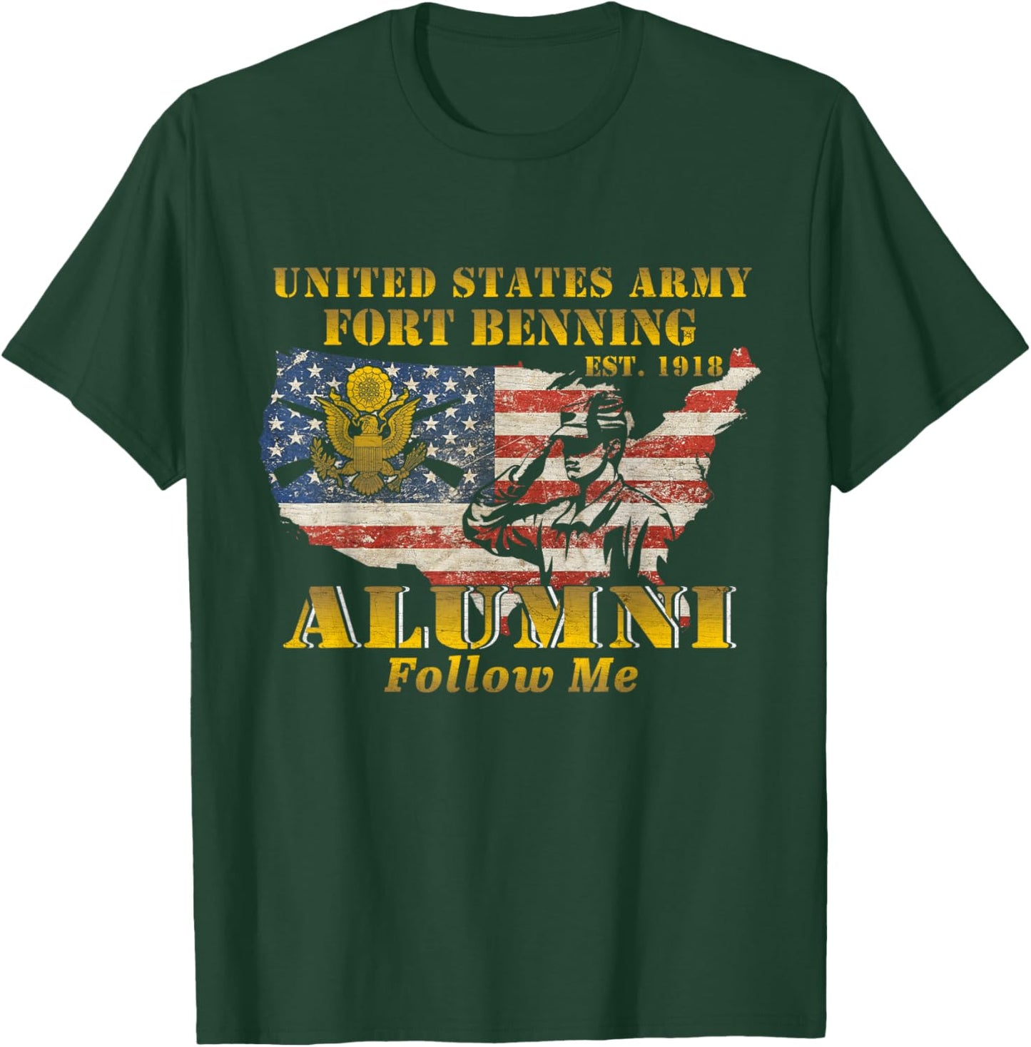Ft Benning Us Army Base Fort Benning Georgia Ga Alumni T-Shirt - T-Shirt | Forest
