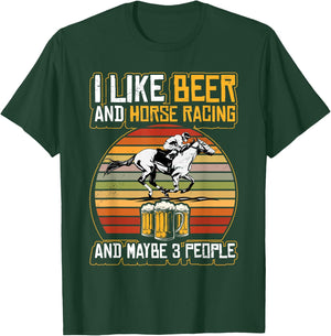 Funny Horse Racing Derby Horse Betting Race Horser Owner T-Shirt - T-Shirt | Forest