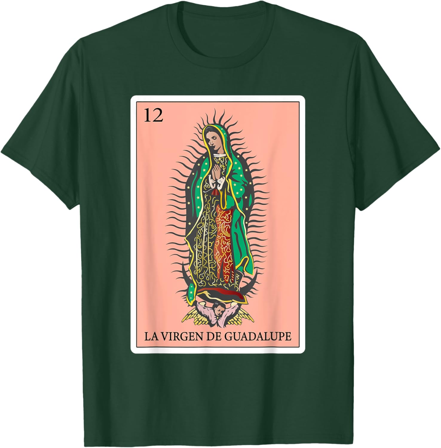 Gifts Spanish-Mexican Bingo Card - La Virgen de Guadalupe T-Shirt - T-Shirt | Forest