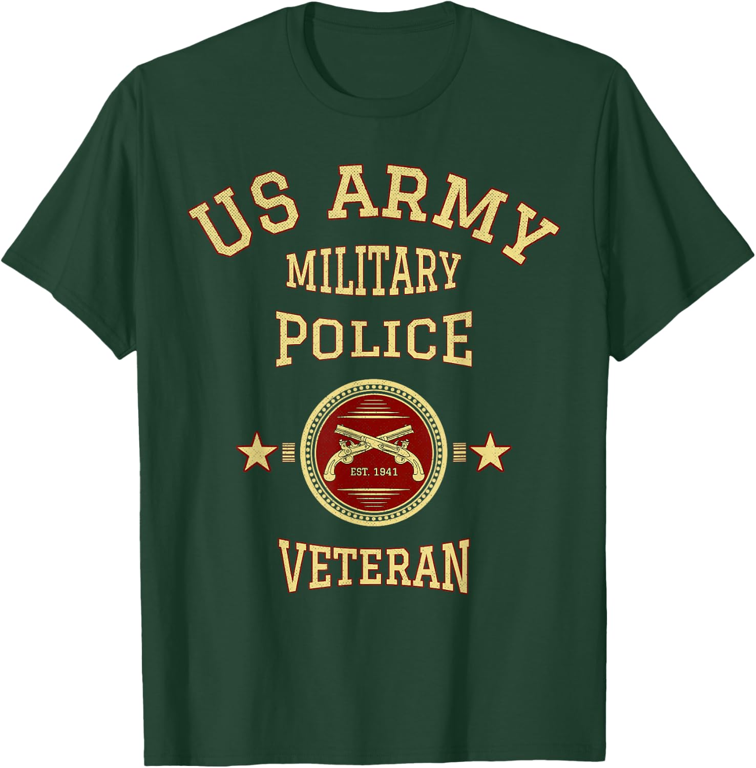 US Army Military Police Veteran Police Officer Retirement T-Shirt - T-Shirt | Forest