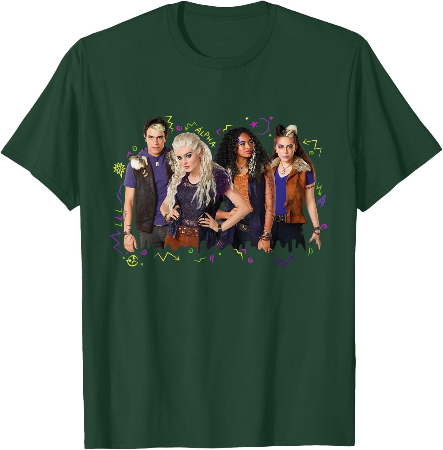 Disney Channel Zombies 2 Addison and Werewolves T-Shirt - T-Shirt | Forest