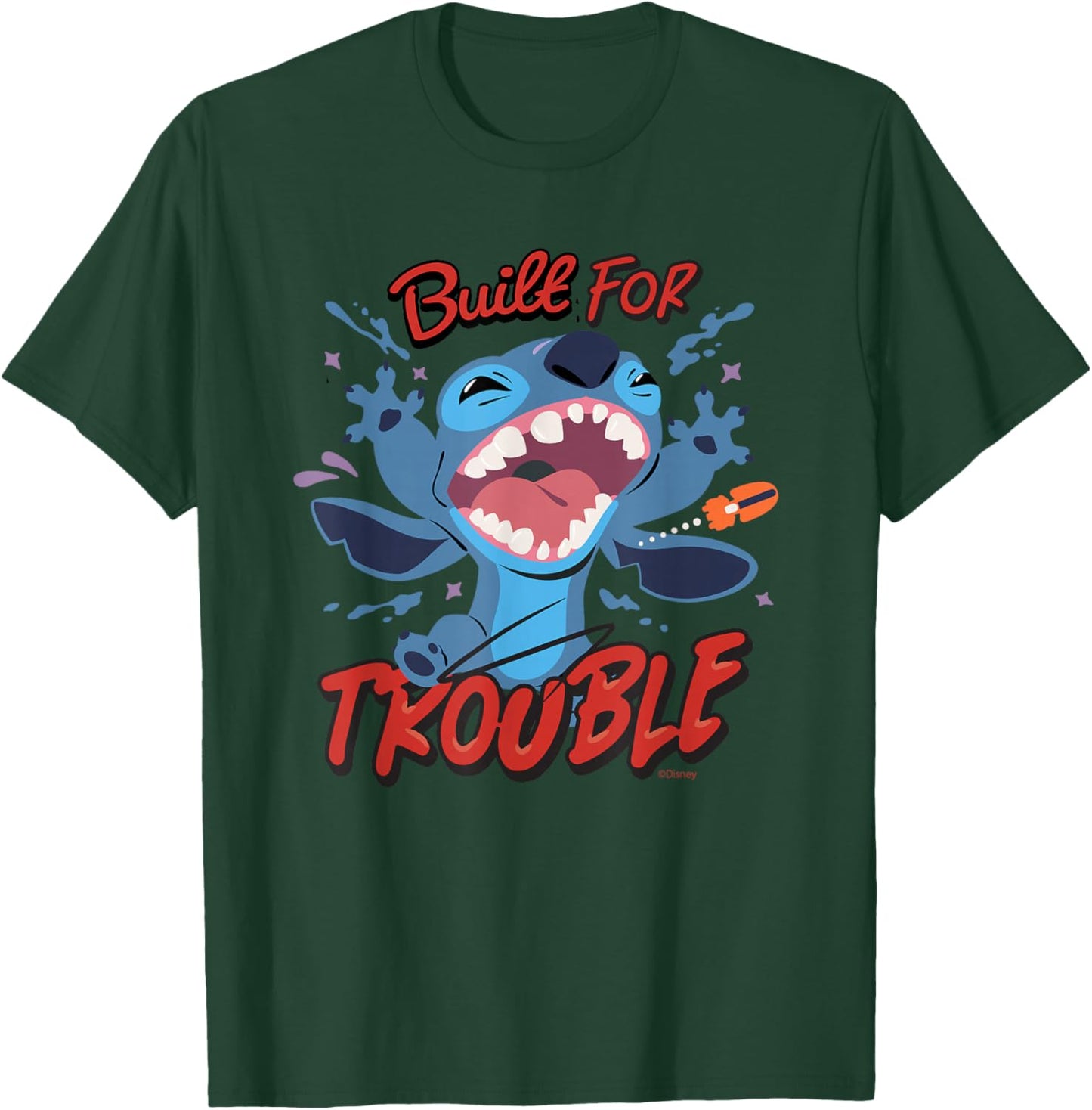 Disney Stitch Built for Trouble T-Shirt - T-Shirt | Forest