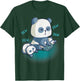 Gamer Parents Dad Mum Child Panda Bear Video Gaming Nerd T-Shirt - T-Shirt | Forest