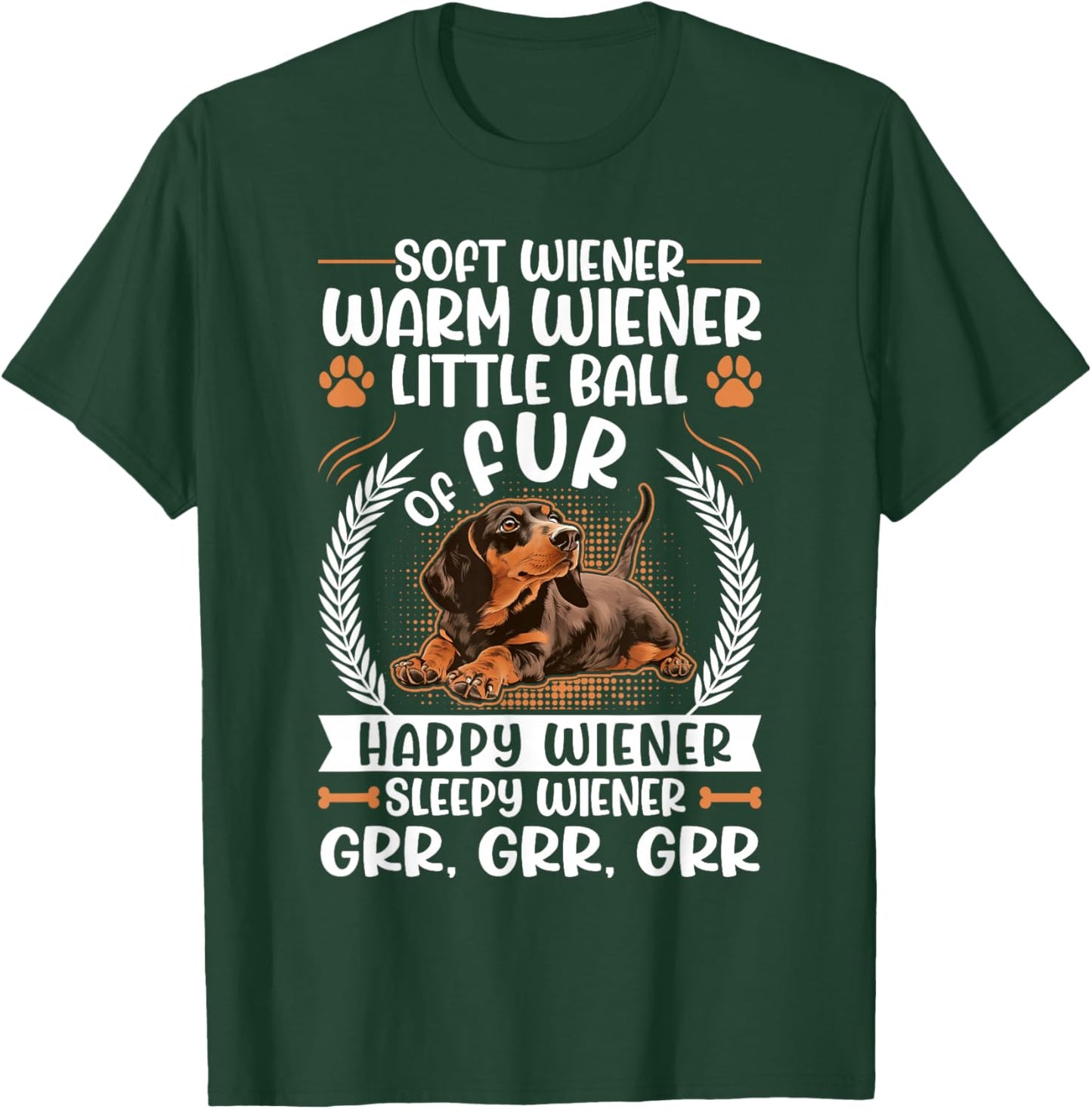 Dachshund Soft Wiener Warm Wiener Weiner Doxie Dog Lover T-Shirt - T-Shirt | Forest