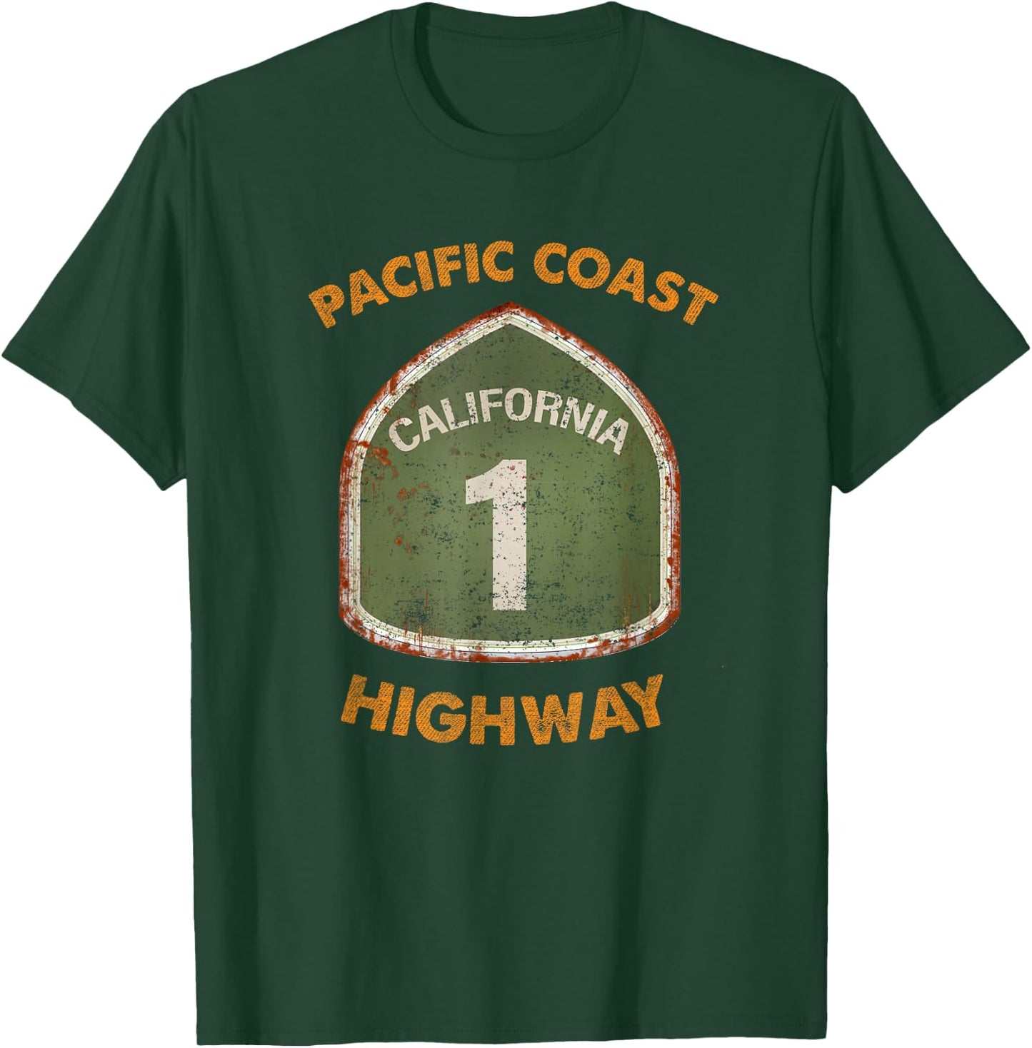 California State Route One, Pacific Coast Highway Souvenir T-Shirt - T-Shirt | Forest
