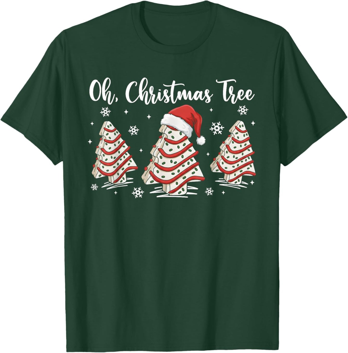 Groovy Oh Christmas Tree Cakes Debbie Becky Jen Cake Lovers T-Shirt - T-Shirt | Forest