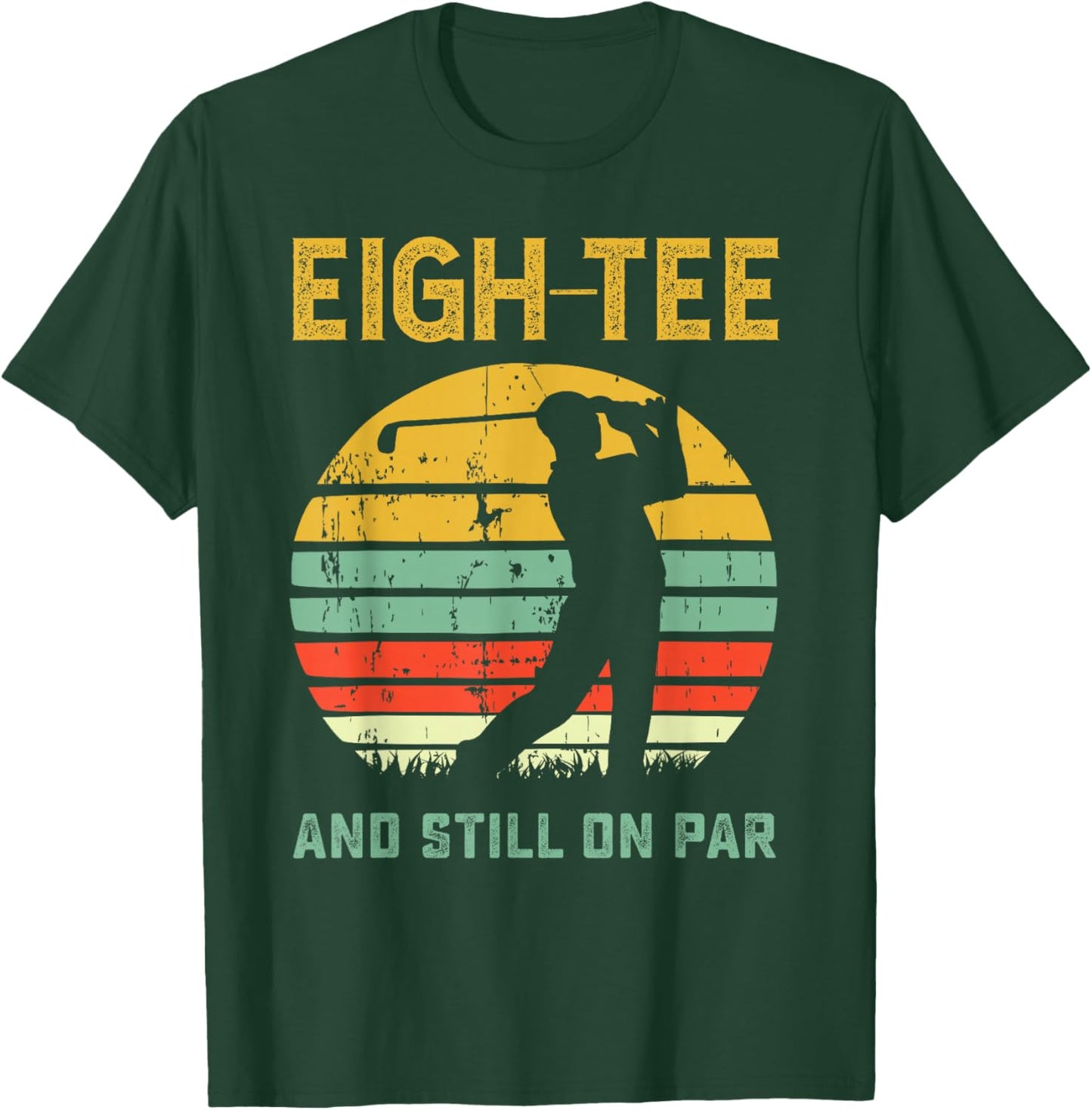 Funny 80th Birthday Golf Pun Golfing 80 Year Old Golfer T-Shirt - T-Shirt | Forest