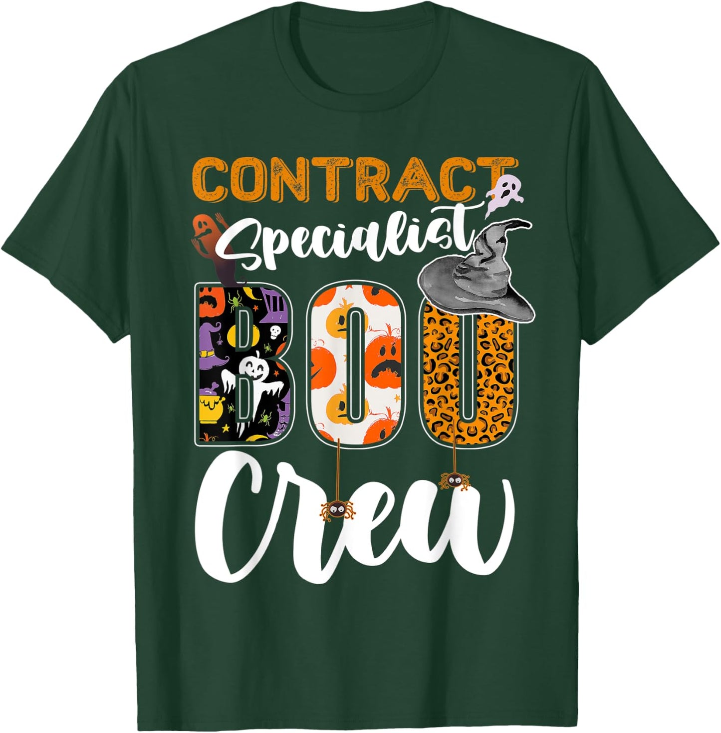 Contract Specialist Boo Crew Halloween Matching T-Shirt - T-Shirt | Forest