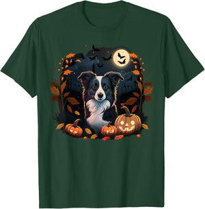 Pumpkin Border Collie costume on Border Collie Halloween T-Shirt - T-Shirt | Forest