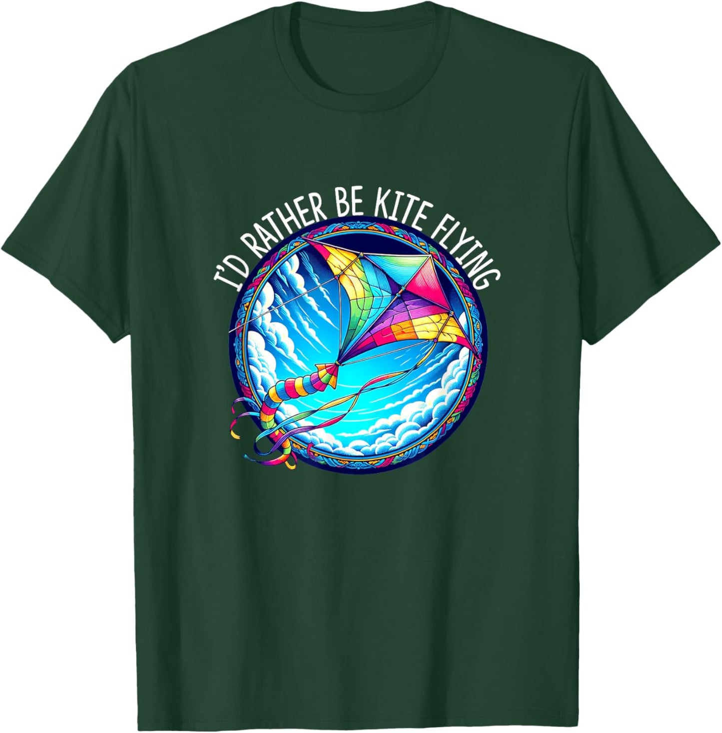 I'd Rather Be Kite Flying T-Shirt - T-Shirt | Forest