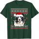 Border collie Dog Christmas Pajama Ugly Christmas Sweater Men Women Kids T-Shirt - T-Shirt | Forest