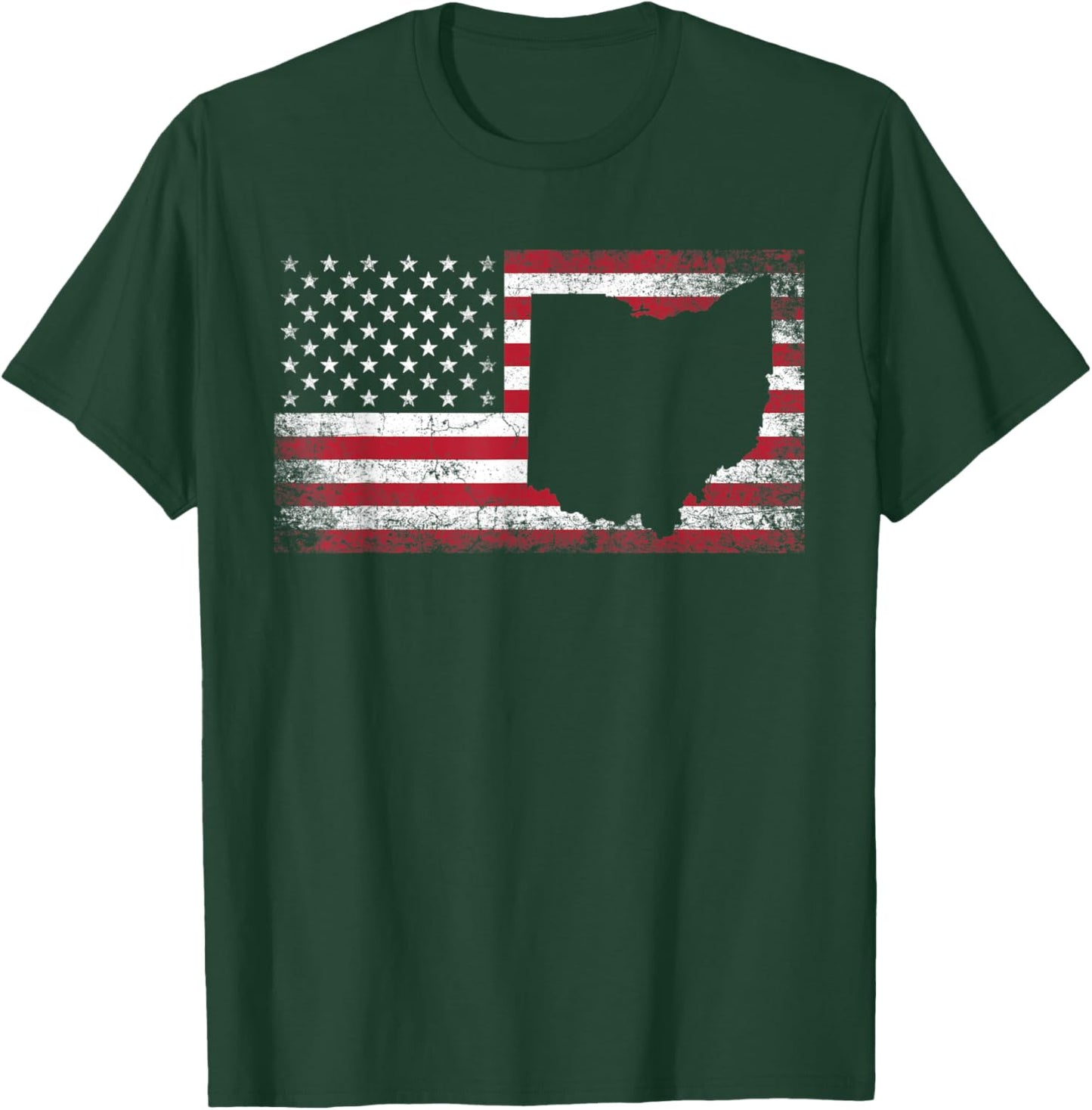 Ohio 4th of July American Flag USA America Patriotic T-Shirt - T-Shirt | Forest