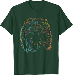 Colourful Dog Rough Collie Women Kids T-Shirt - T-Shirt | Forest