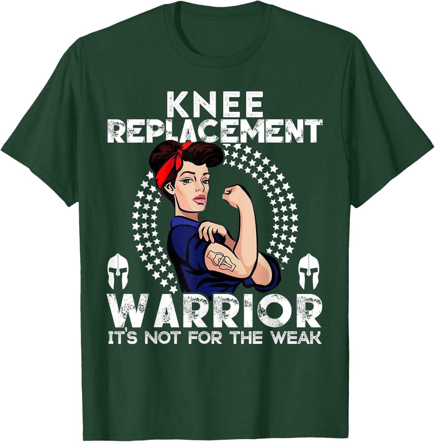 Knee Replacement women Warrior Awareness Gift T-Shirt - T-Shirt | Forest
