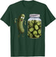 Funny Pickle Surprise A Cucumber And A Jar Of Sliced Pickles T-Shirt - T-Shirt | Forest
