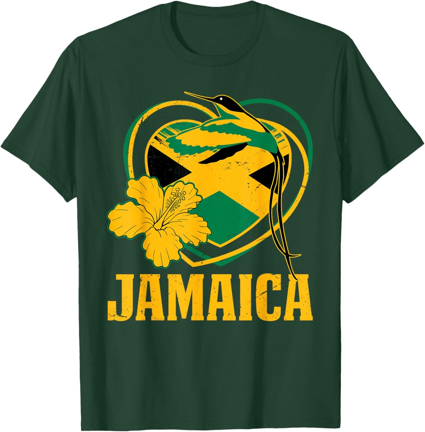 Funny Jamaica Independence Day 1962 Jamaican Doctor Bird T-Shirt - T-Shirt | Forest