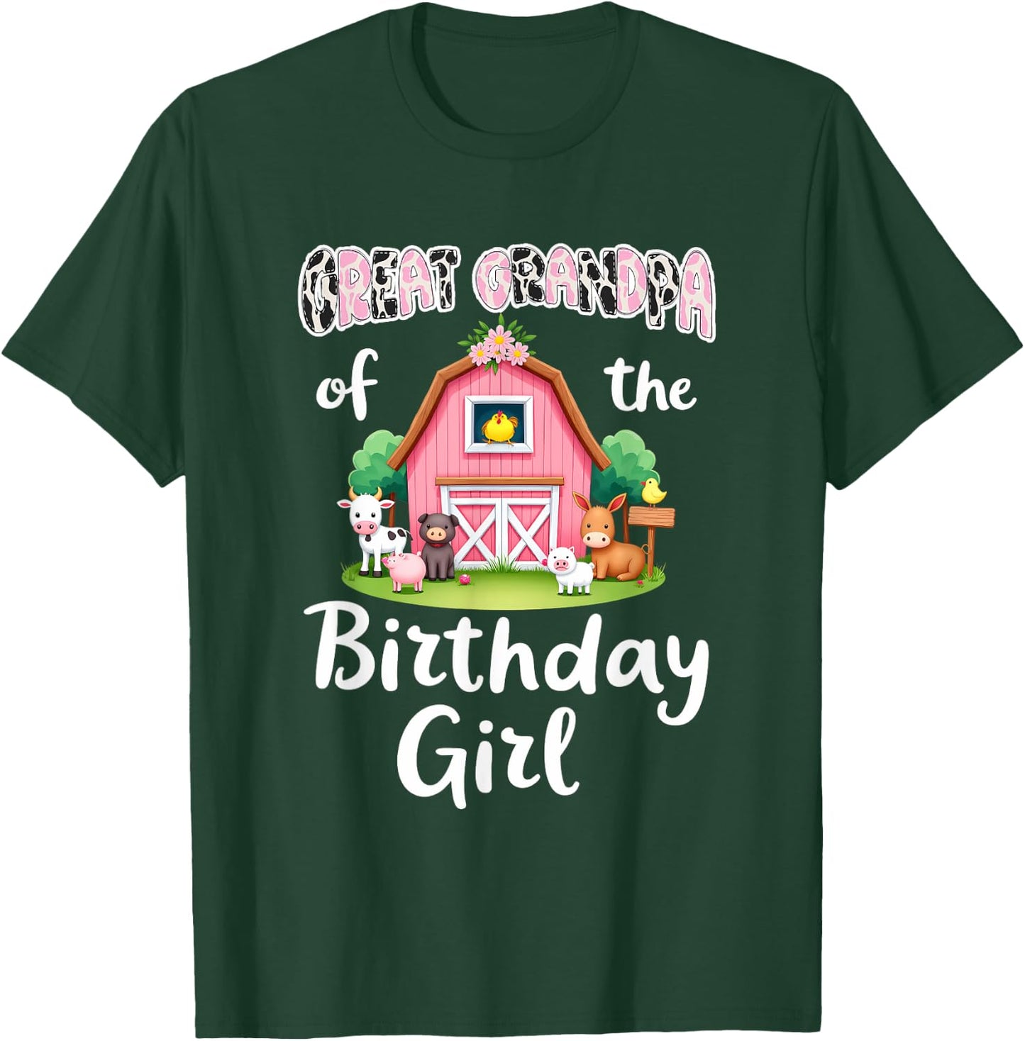 Barnyard Party Great Grandpa Of The Birthday Girl T-Shirt - T-Shirt | Forest