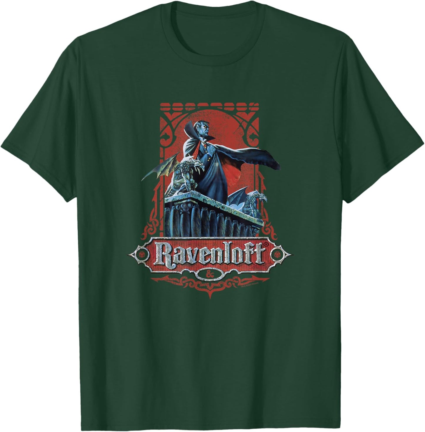 Dungeons & Dragons 50th Anniversary Ravenloft Vintage Card T-Shirt - T-Shirt | Forest