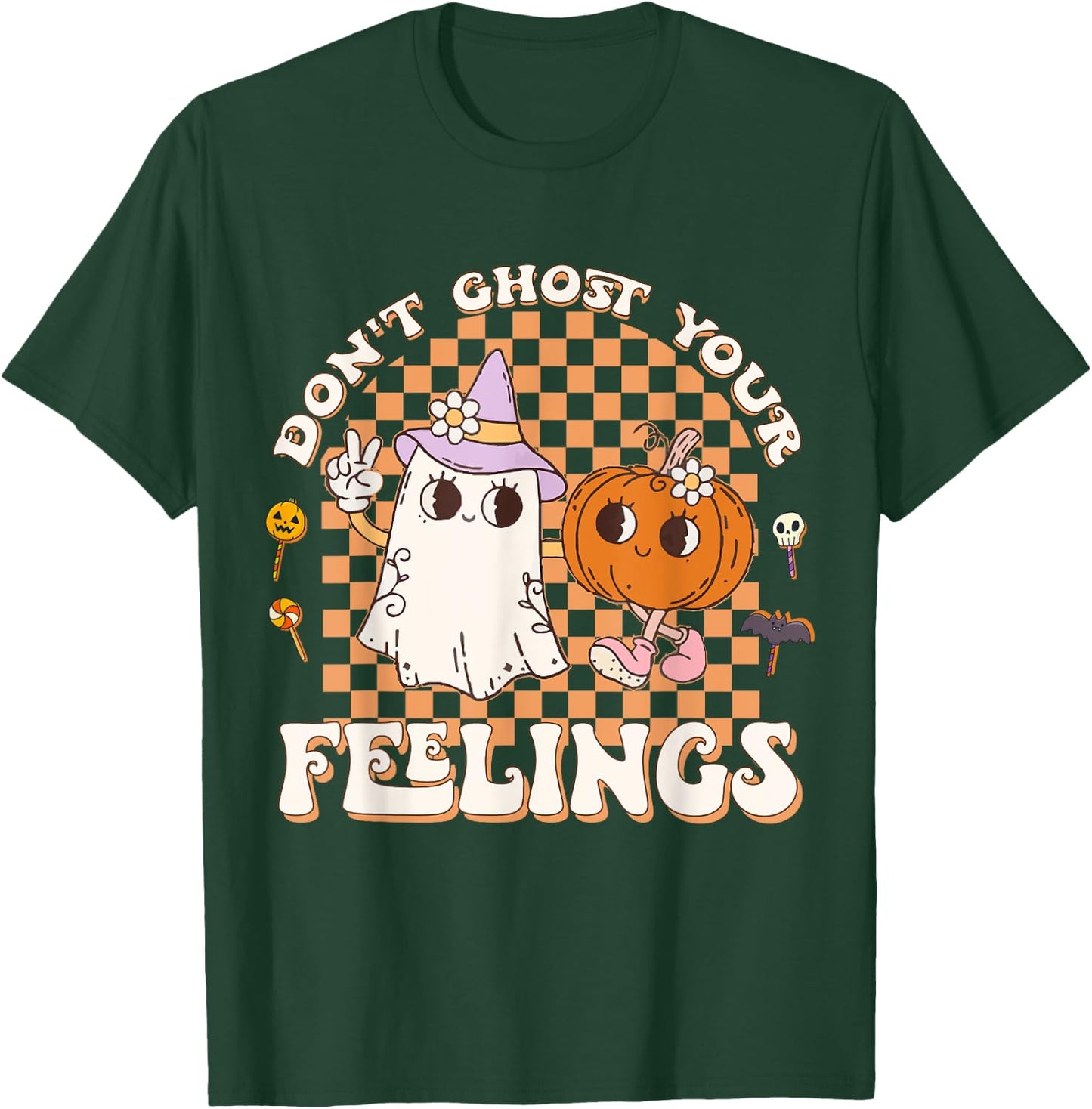Cool Mental Health Halloween Quote Don't Ghost Your Feelings T-Shirt - T-Shirt | Forest