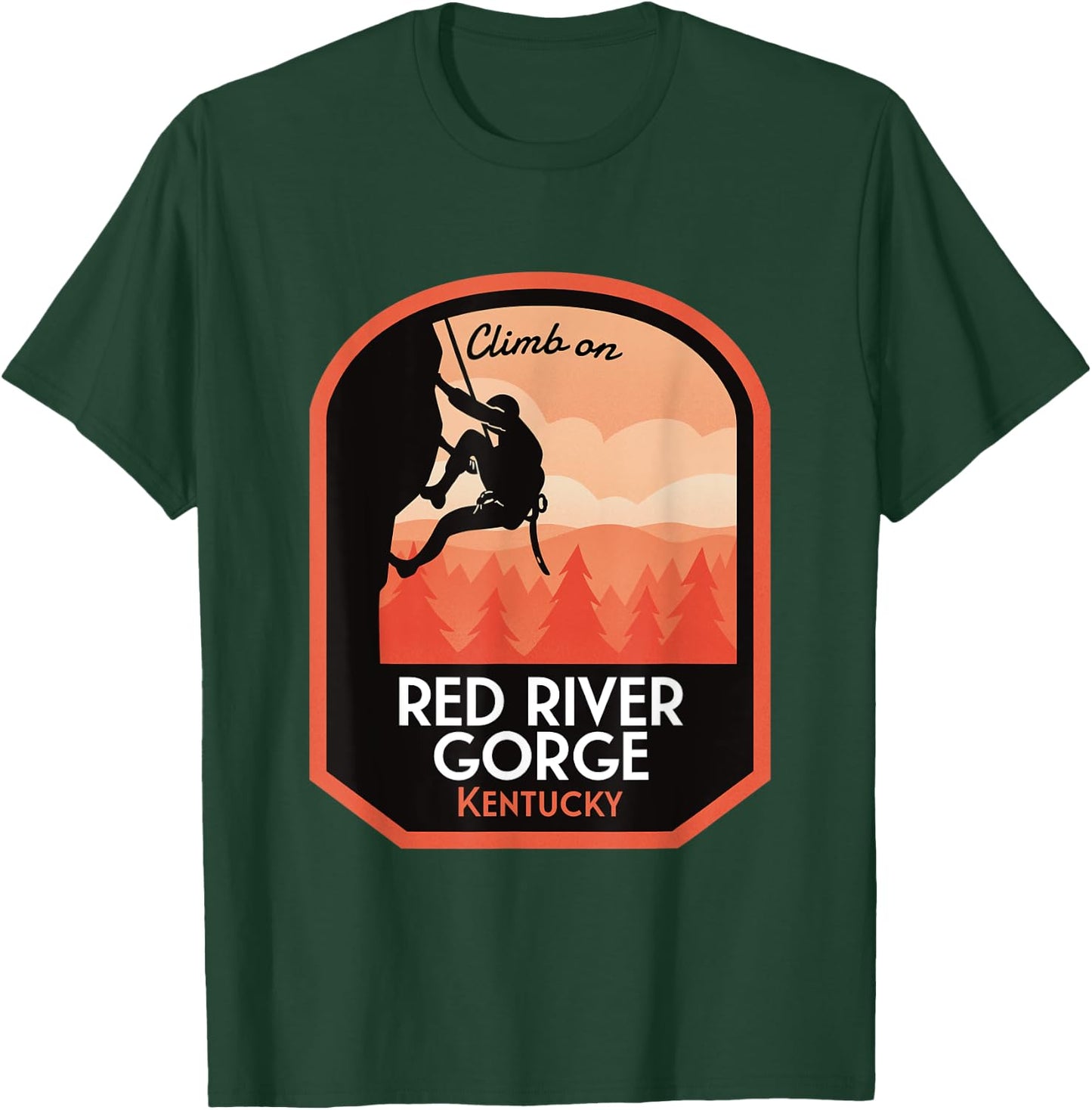 Red River Gorge Kentucky Rock Climbing T-Shirt - T-Shirt | Forest