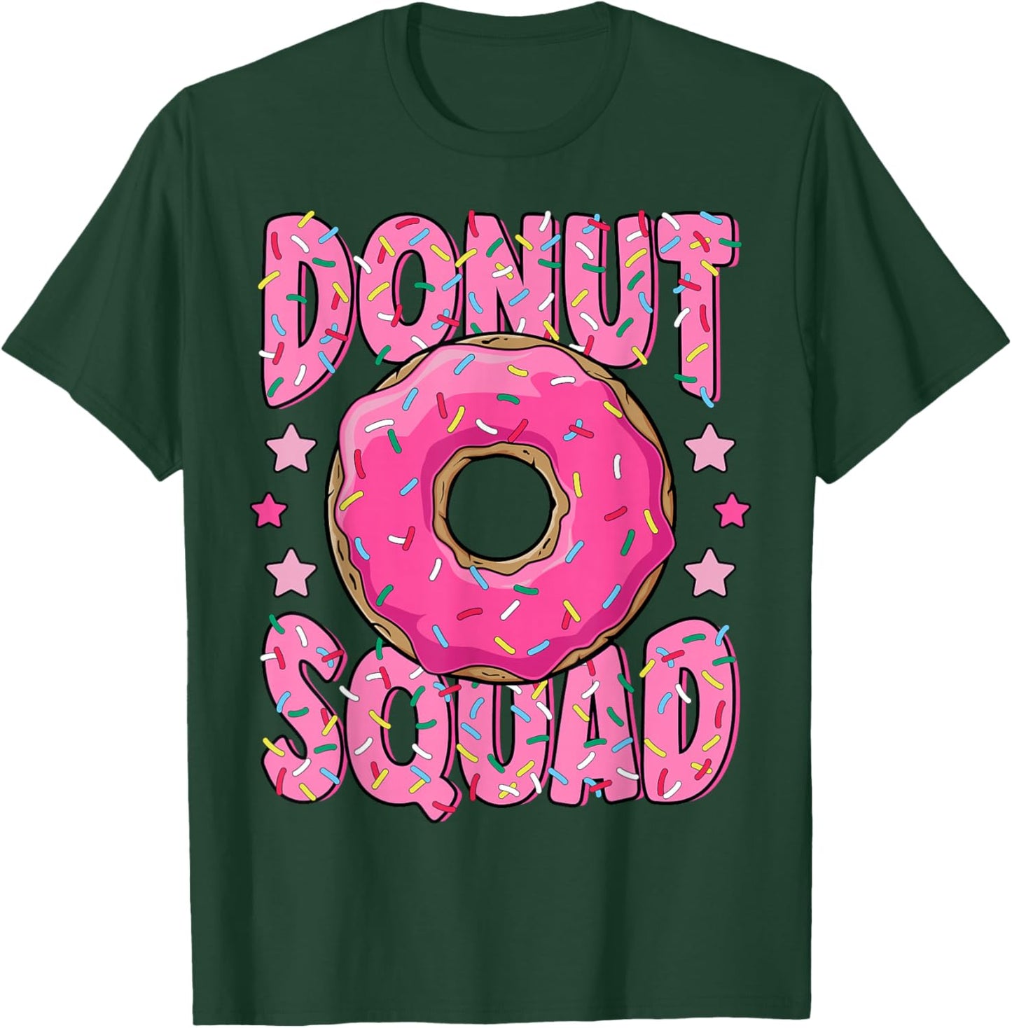 Pink Donut Squad Sprinkles Donut Lover Matching Donut Party T-Shirt - T-Shirt | Forest