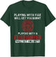 Playing with a firefighter will get you wet Gift Fireman T-Shirt - T-Shirt | Forest