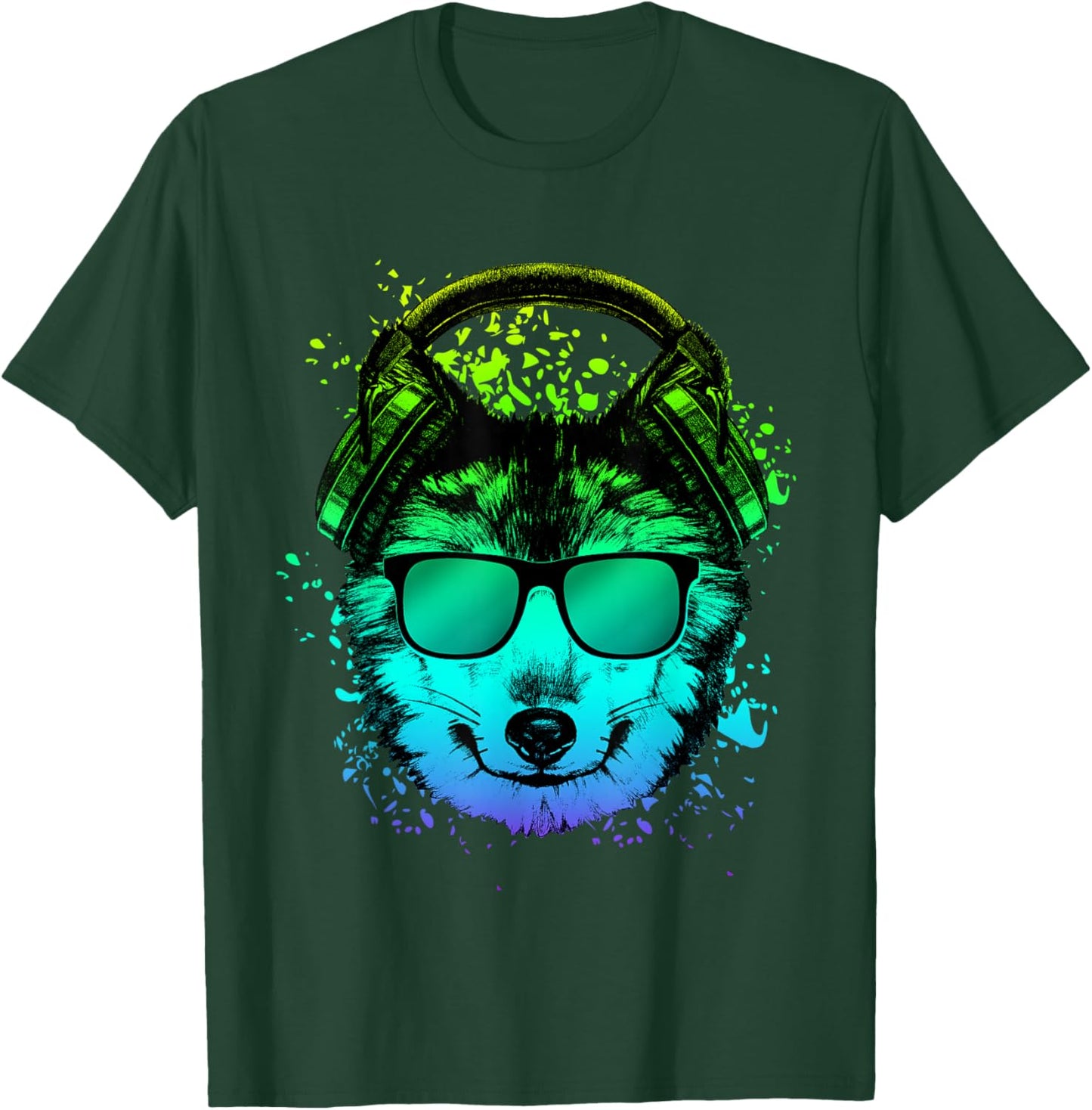 Trippy DJ Shirt EDM Techno House Wolves | Psychedelic Wolf T-Shirt - T-Shirt | Forest