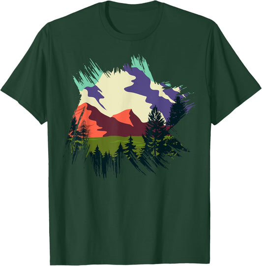 Timeless Mountain, Nature Trees and Forest T-Shirt - T-Shirt | Forest