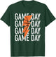 Vintage Game Day Basketball Lightning Bolt Funny Team Sport T-Shirt - T-Shirt | Forest