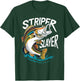 Striper Slayer Striped Bass Fishing Striper Fish T-Shirt - T-Shirt | Forest