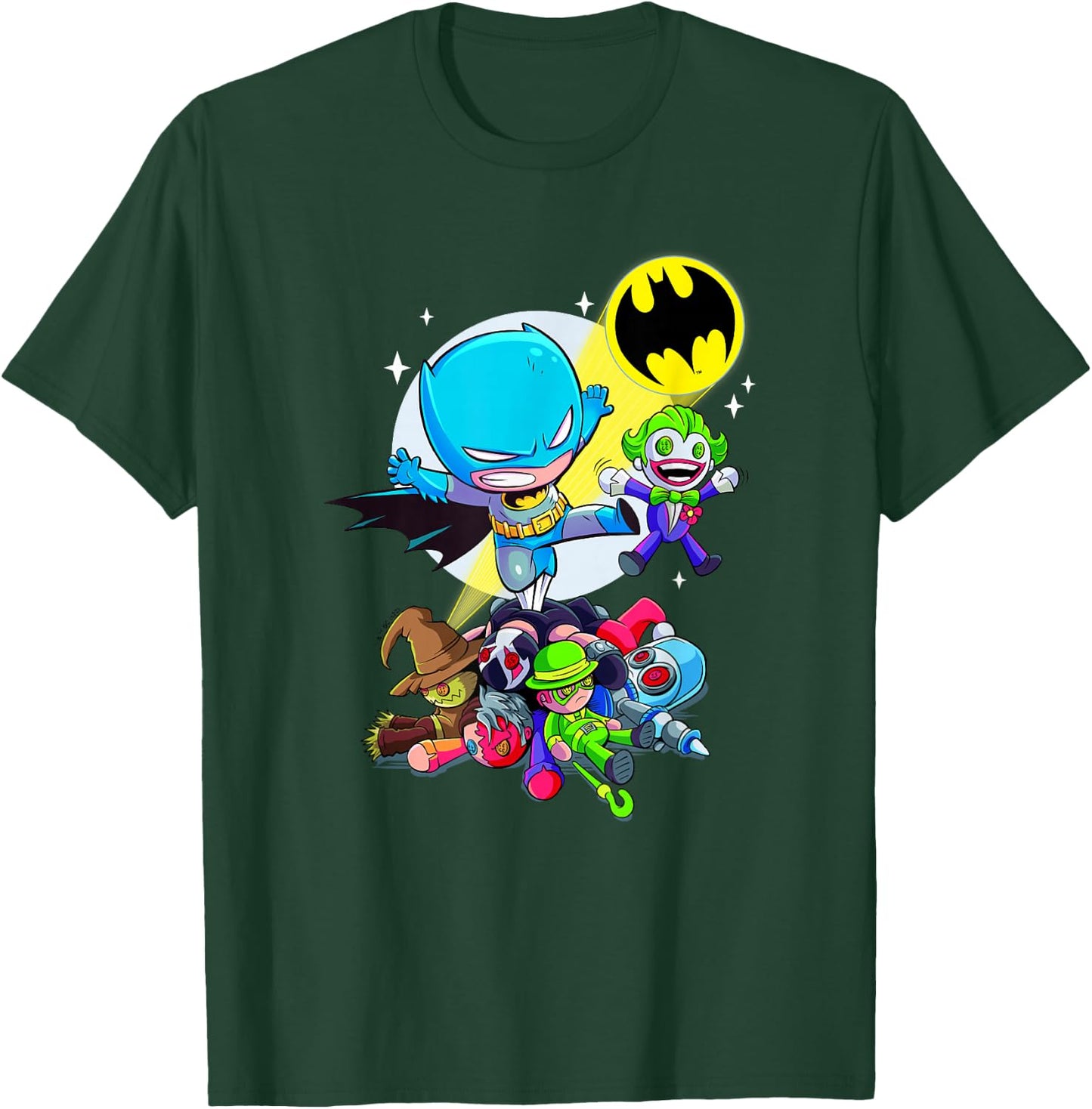 DC Super Friends Batman Defeats The Villains T-Shirt - T-Shirt | Forest