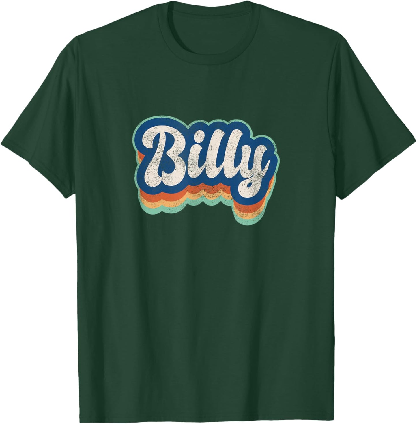 Billy First Name Boy Vintage Style 70s 80s Personalized T-Shirt - T-Shirt | Forest