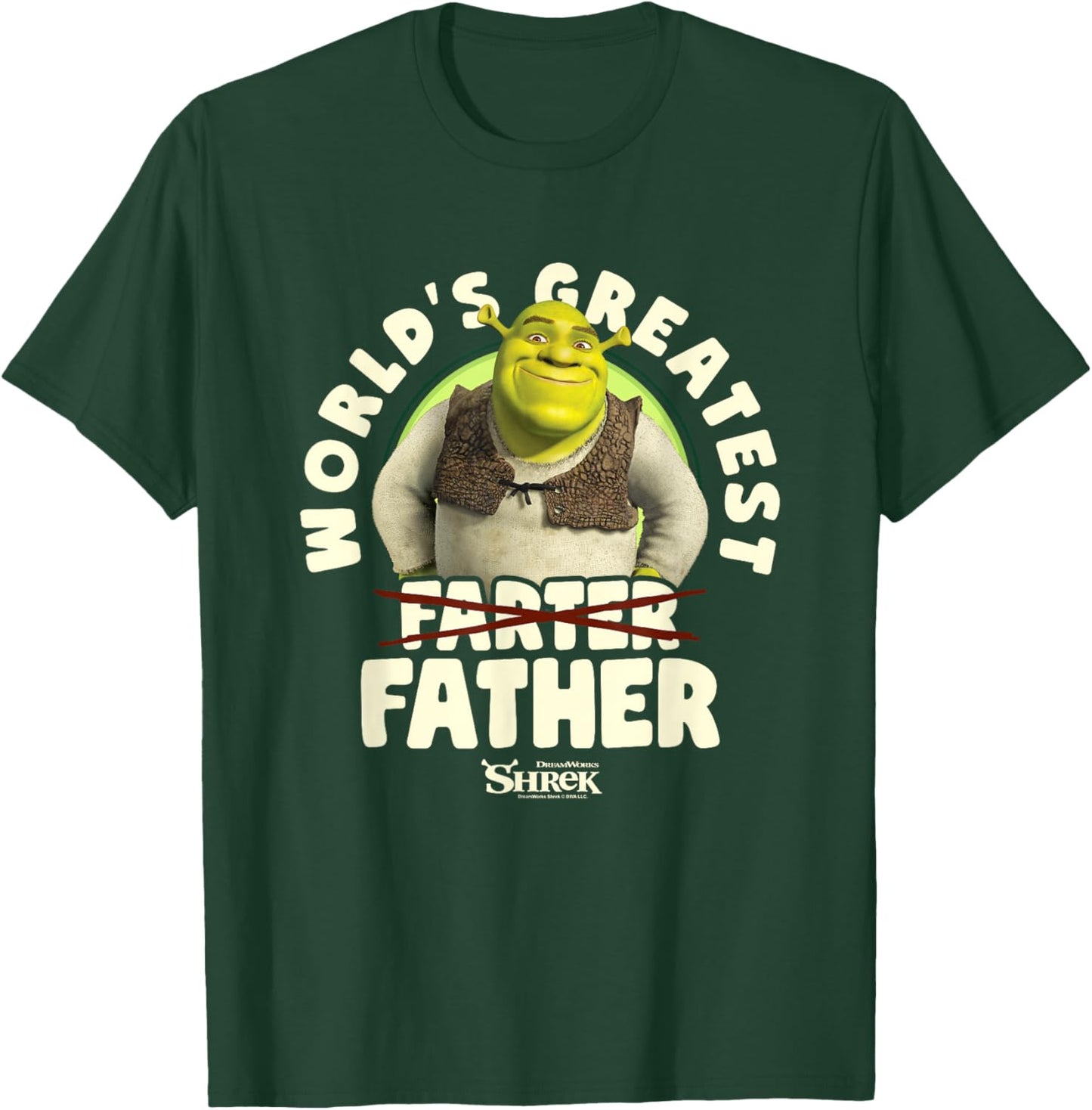 Shrek Father's Day World's Greatest Farter Crossed Text T-Shirt - T-Shirt | Forest