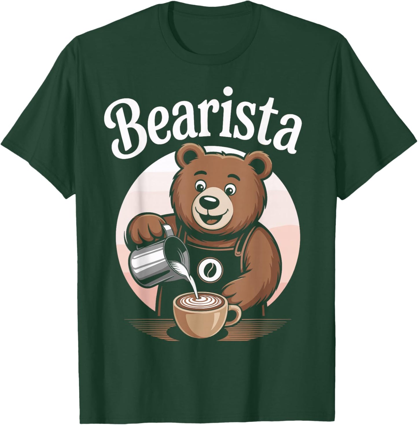 Bearista Bear Funny Coffee Barista T-Shirt - T-Shirt | Forest